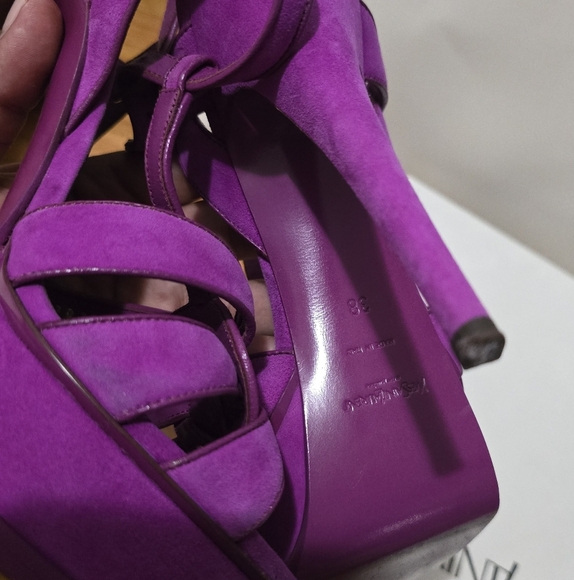 Yves Saint Laurent Vibrant Purple Heels - Picture 9 of 11